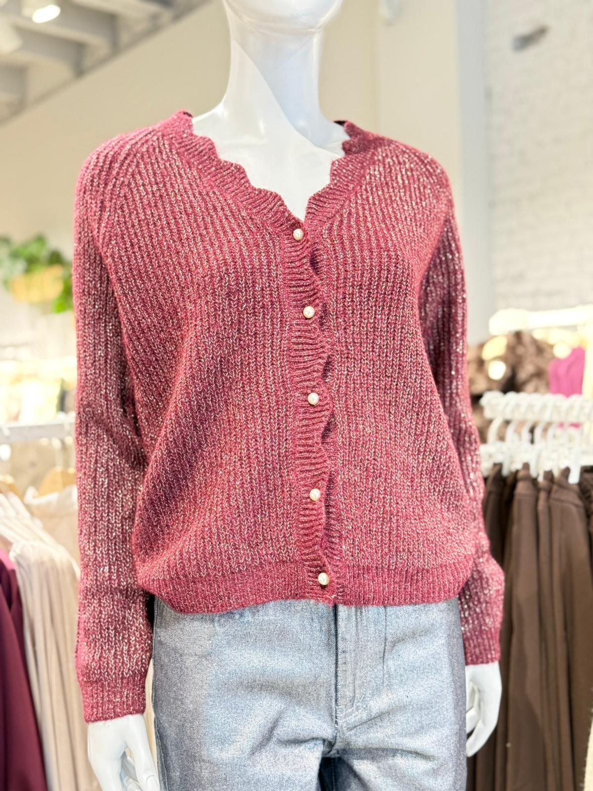 VICUTIE Knit Cardigan - Fig